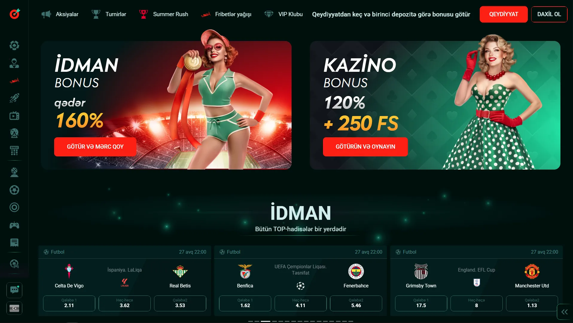 Pinco yeni istifadəçilər üçün xoş gəldin bonusları